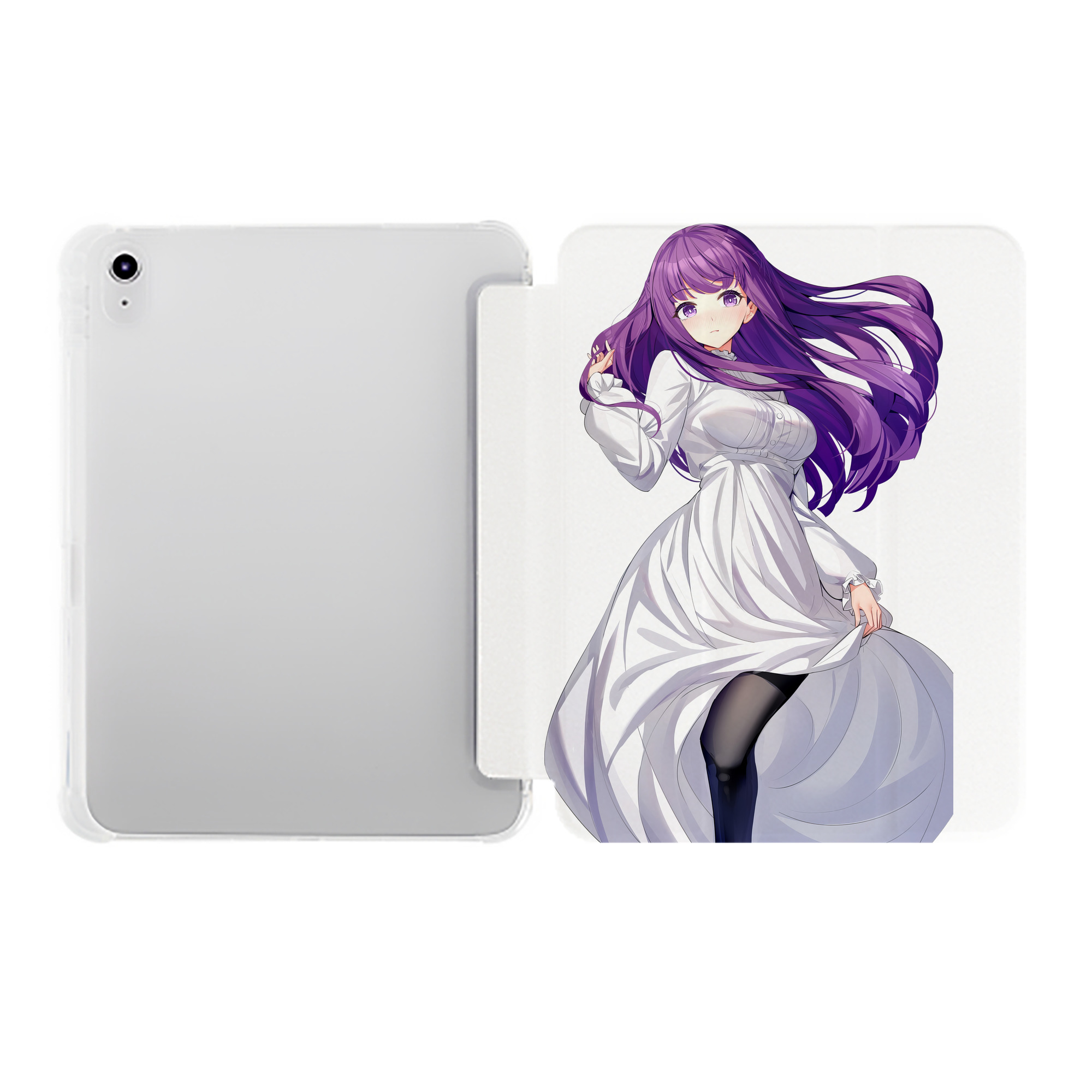 （画像用） 葬送のフリーレン Frieren IPad ケース ペン収納付き 三つ折りスタンド PUレザー×シリコン 対応機種9.5/10.5/10.9インチ